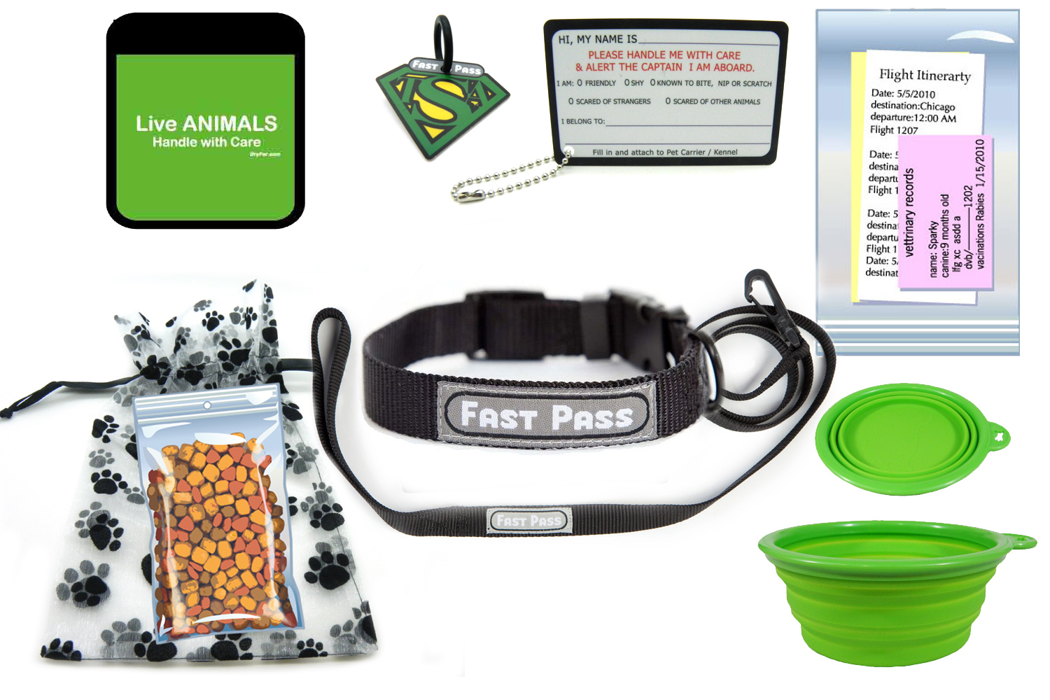 TSA Fast Pass Leash & Harness for In-Cabin Airline Travel